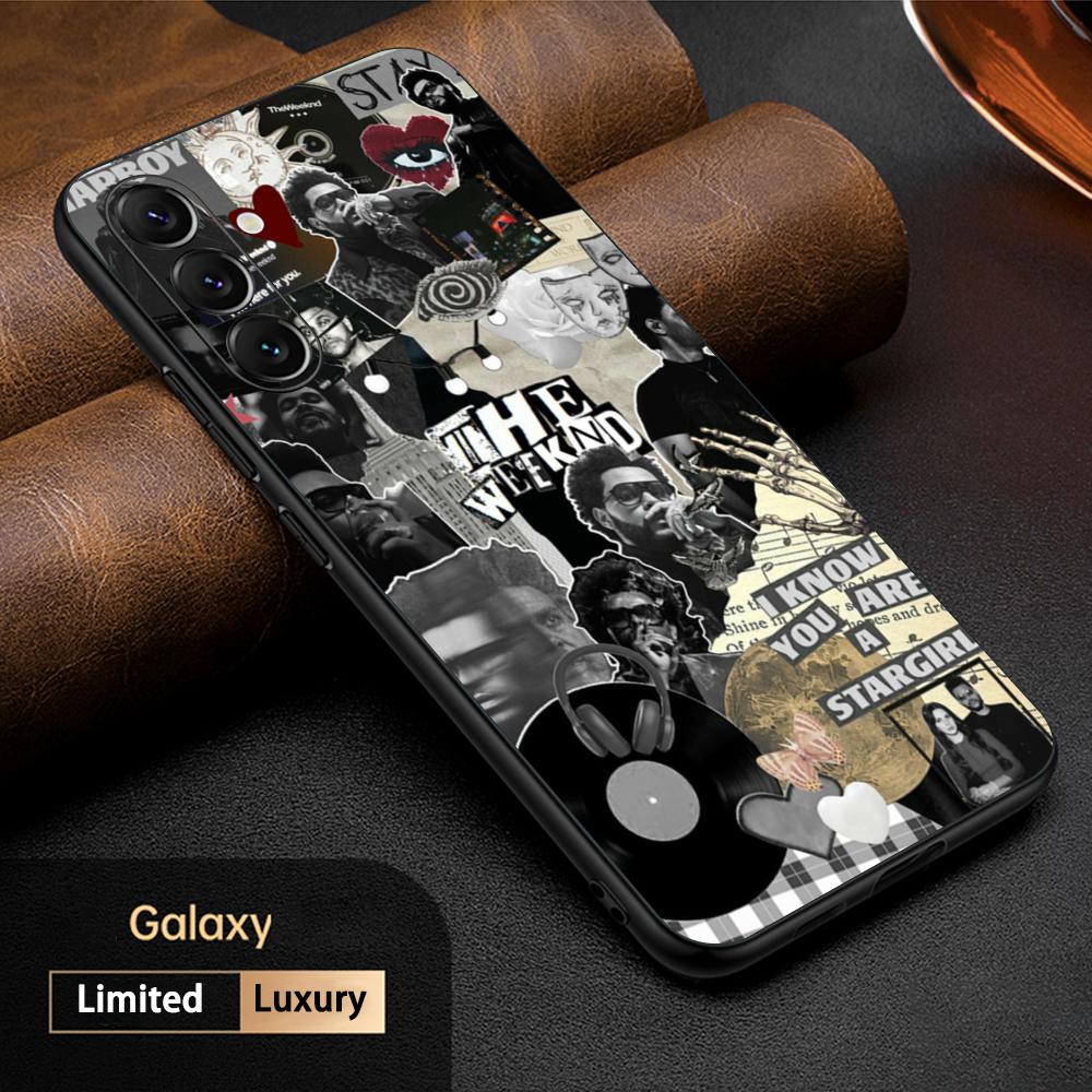 Mode cool Wochenende Poster Sänger Handyhülle Für Samsung Galaxy S26 S25 S24 S23 S22 S21 Plus Ultra Note20 Weich Schwarz