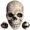 Full Head Skull Helmet Tear-Resistant Latex Headgear Skull Mask Latex Movable Jaw Mask For Cosplay Haunted House Outdoor