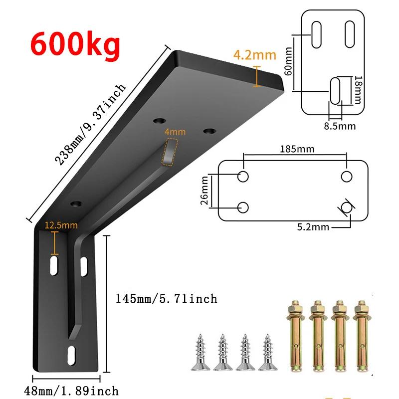 Tragfähige 611kg Wand Dreieckiger Stützhalterung Hängender TV-Schrank Schreibtisch Trennwand Festes Schwerlast Verdicktes Lagerregal