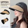 Woven Straw Foldable Bucket Hat Plaited Design Straw Hat Sunshade Cap Beach Hat  Sun Protection