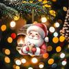 Acrylic Cartoon Car Ornament With Santa Claus Design For Decoration Vehicle