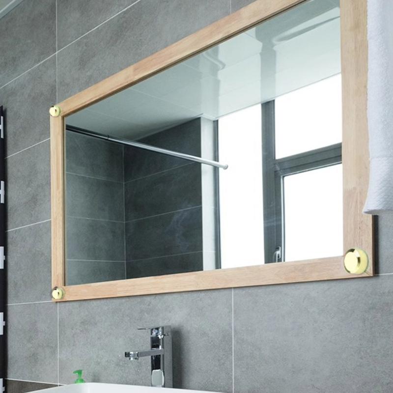 4Pieces Practical Sturdy Brass Gold Mirror Mounting Screws Easy Installation for Interior Designers and Enthusiasts