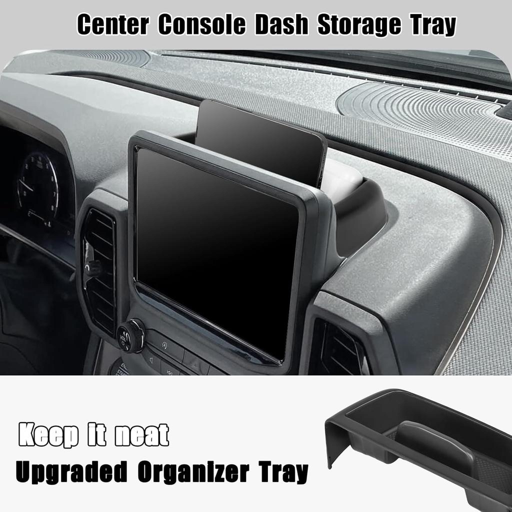 3PCS Center Console Organizers Compatible With -2024 Ford Bronco Sport CX430 Dash Storage Tray And Armrest Storage Box Armrest Hidden Tray Interior
