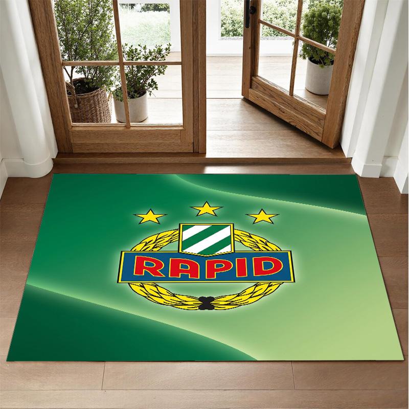 Rapid Wien FC Design Kristall-Samt Teppich Weiche Dekorationsmatte für Schlafzimmer Eingang