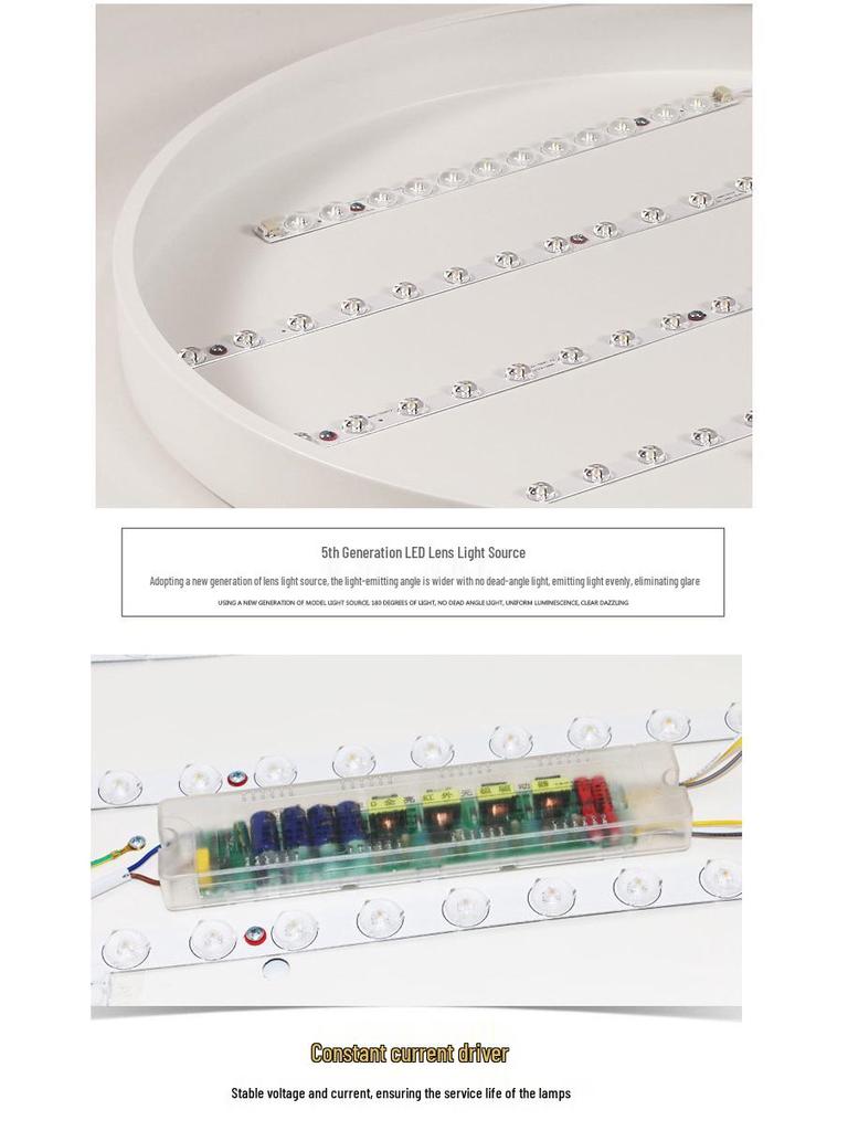 Ultra-thin Rectangular LED Ceiling Light for Living Room, Bedroom, Balcony, and Office