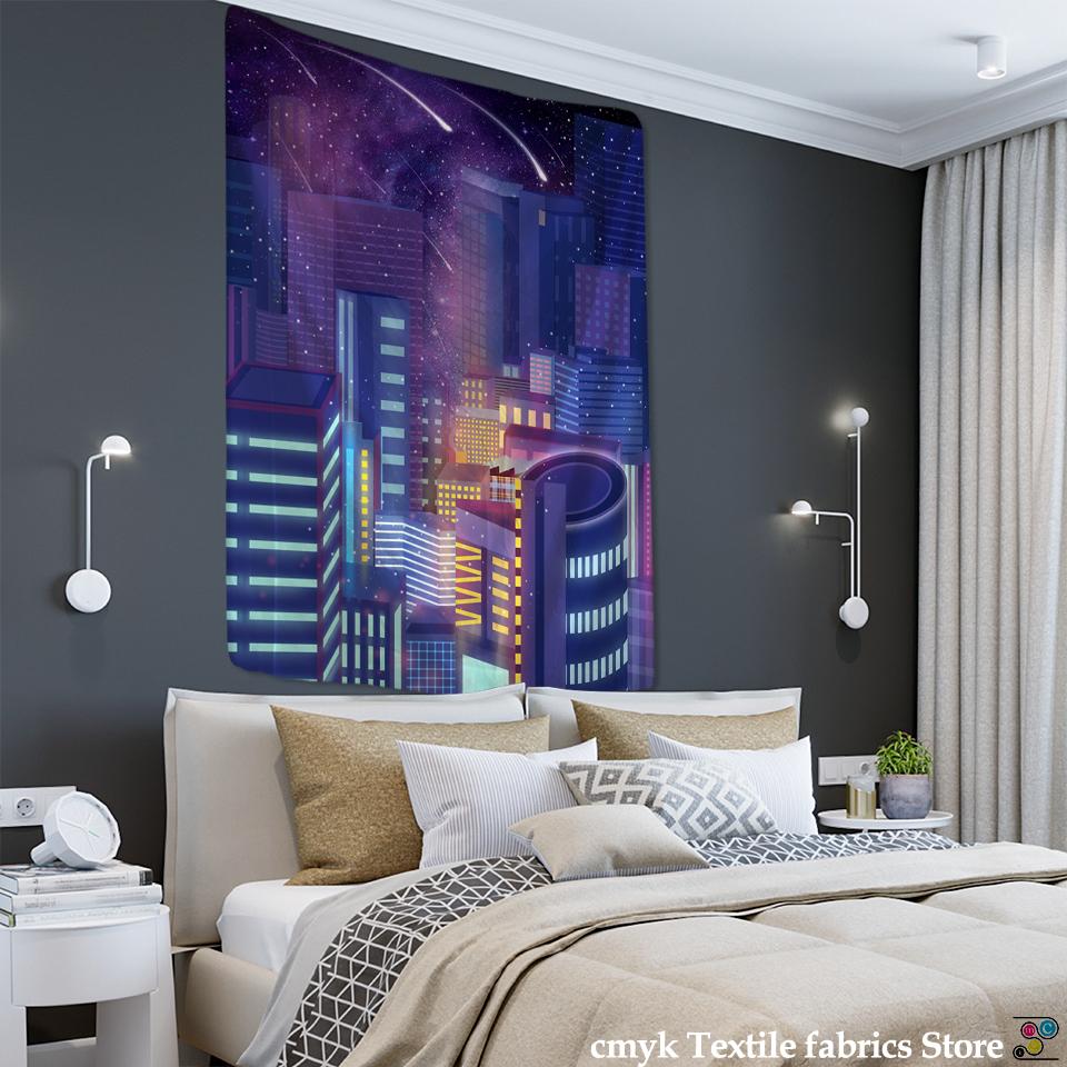 Science Fiction Oil Painting Tapestry Wall Hanging Bohemian Cartoon Hippie Psychedelic Carpet Art Room Home Decor