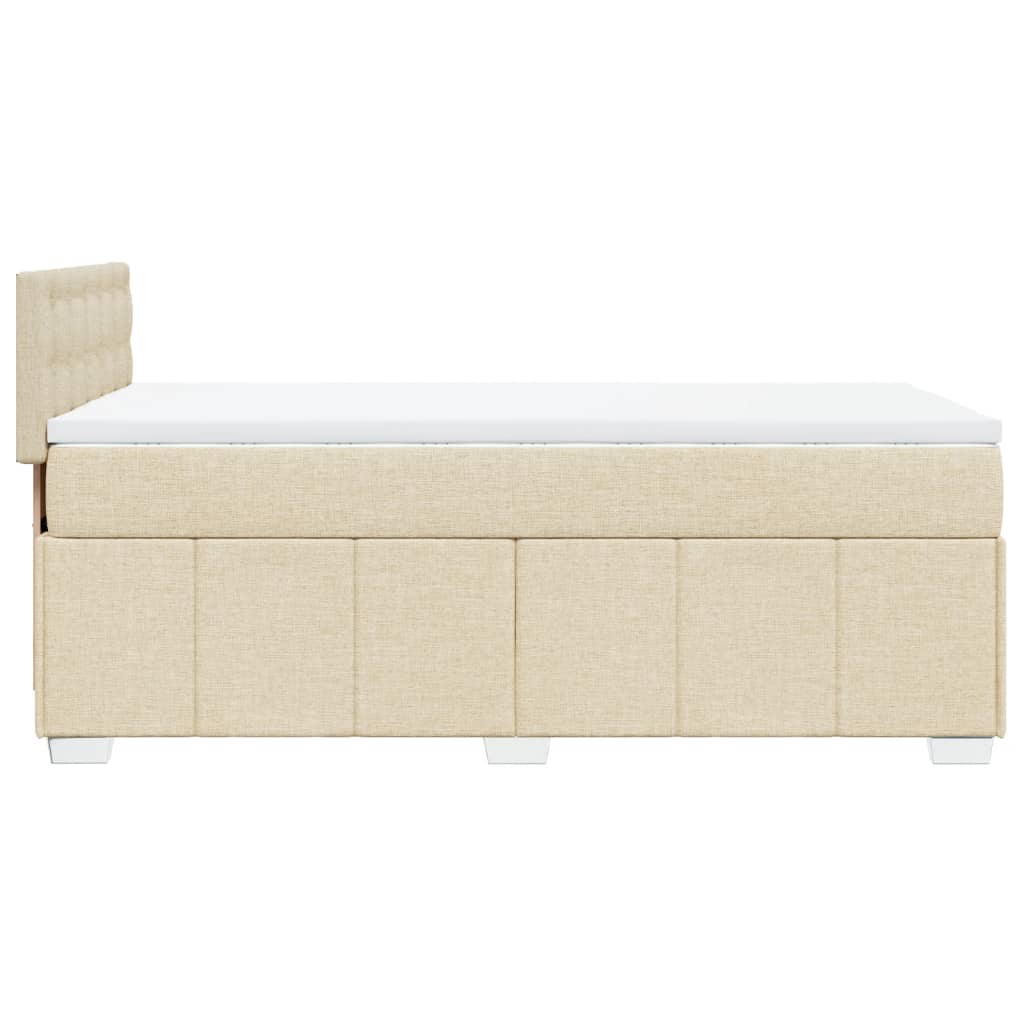 Vidaxl Letto Continentale Con Materasso, Crema, Tessuto, 90X200 Cm
