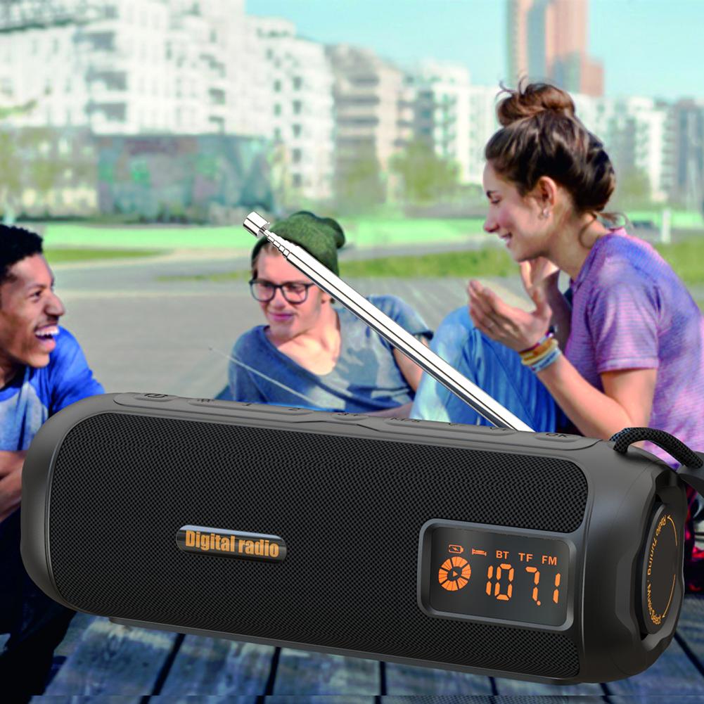 Wireless BT Speaker Portable Radio AM FM Radio Rechargeable Radio for Home Kitchen Outdoor