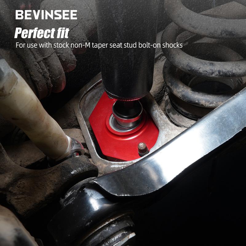 BEVINSEE Uniball Rear Lower Shock Mounts for BMW E90 E87 E91 E92 E93 E81 E82 E88 X1 E84, Replace for 33526768544,33 52 6 768 544