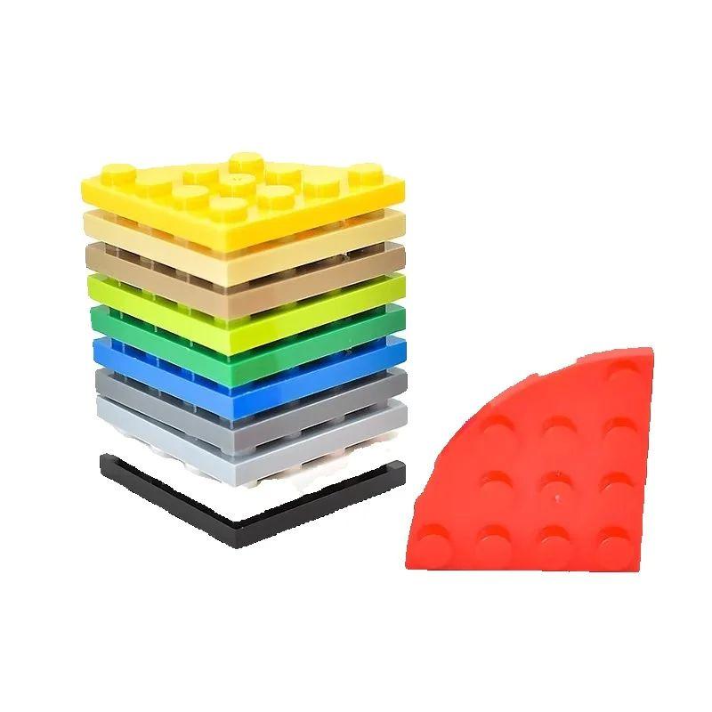 10 KUSŮ 30565 1Deska Kulatý Roh 4 x 4 Kostka Moc Barva Kompatibilní s Kostkami DIY Dětská Hračka Montážní Díl