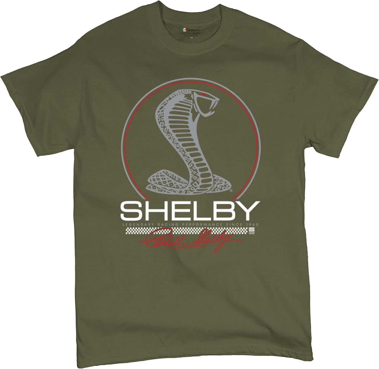 

Shelby Cobra Legendary Racing Performance T-Shirt American Classic Muscle Car GT500 GT Powered by Ford Men s Tee S разноцветный