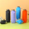 700ml Collapsible Reusable Silicone Water Bottle, Portable Leak-proof Mug for Outdoor Camping Hiking Gym Yoga Fitness Sport