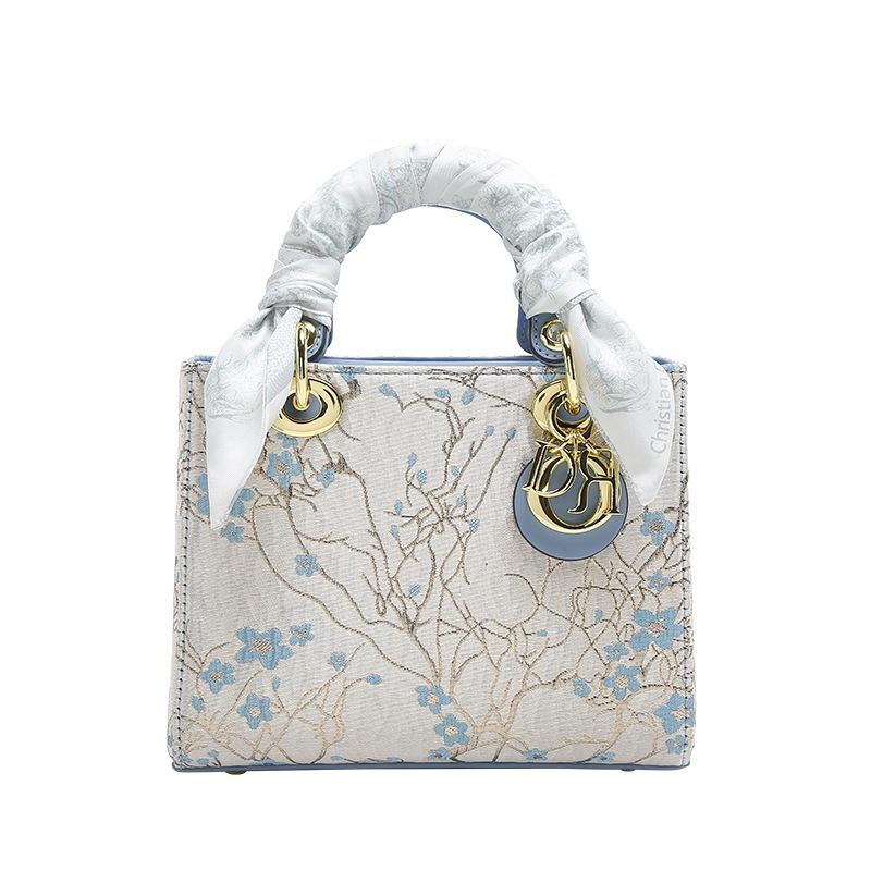 Nouveau Sac à Main Haut de Gamme et Tendance avec Sac à Main Daifei Brodé Bleu de Niche