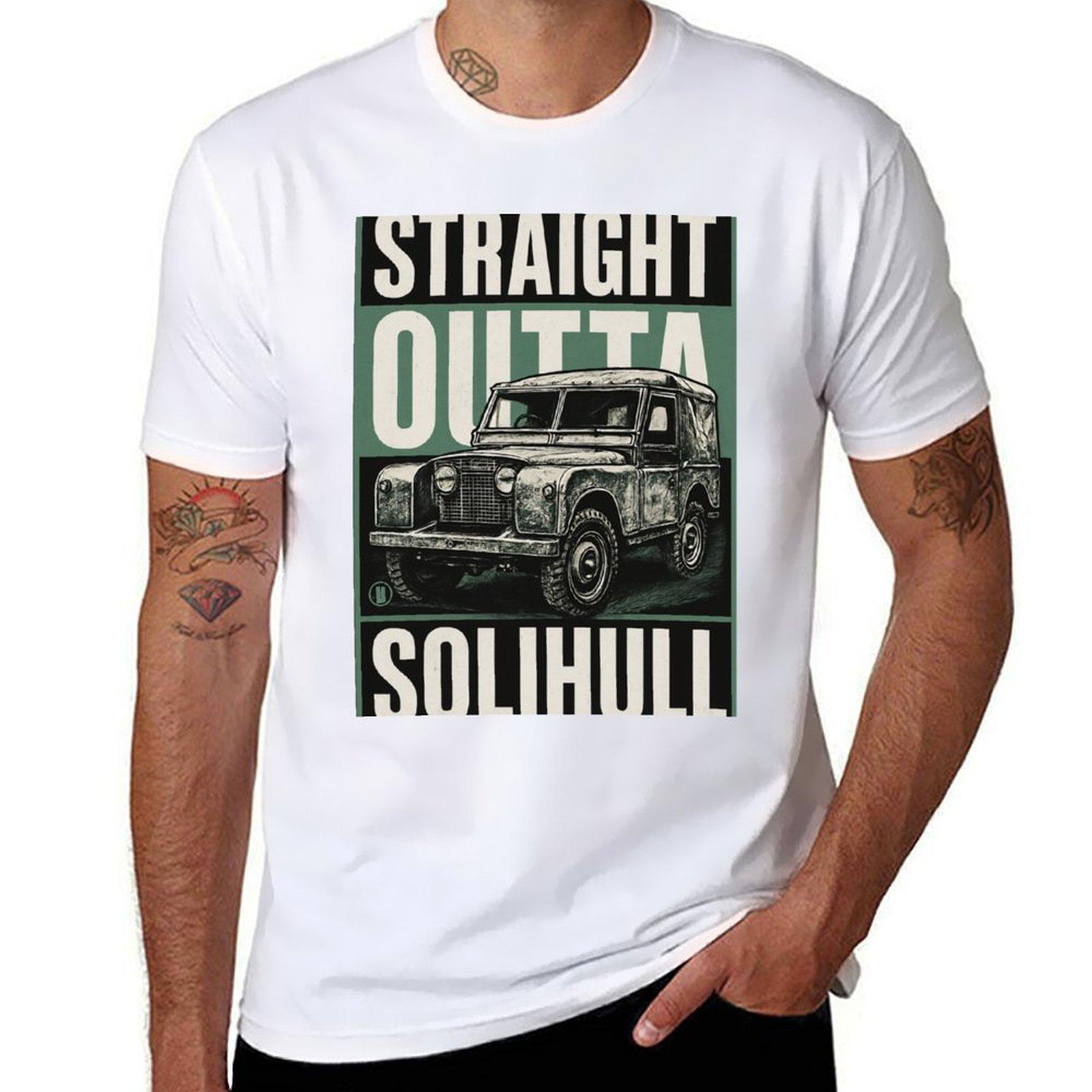 

Прямиком из Солихалла – Пародийный дизайн классического Land Rover Series, футболка, милые топы, топы больших размеров, для мальчиков, белая футболка, мужская S