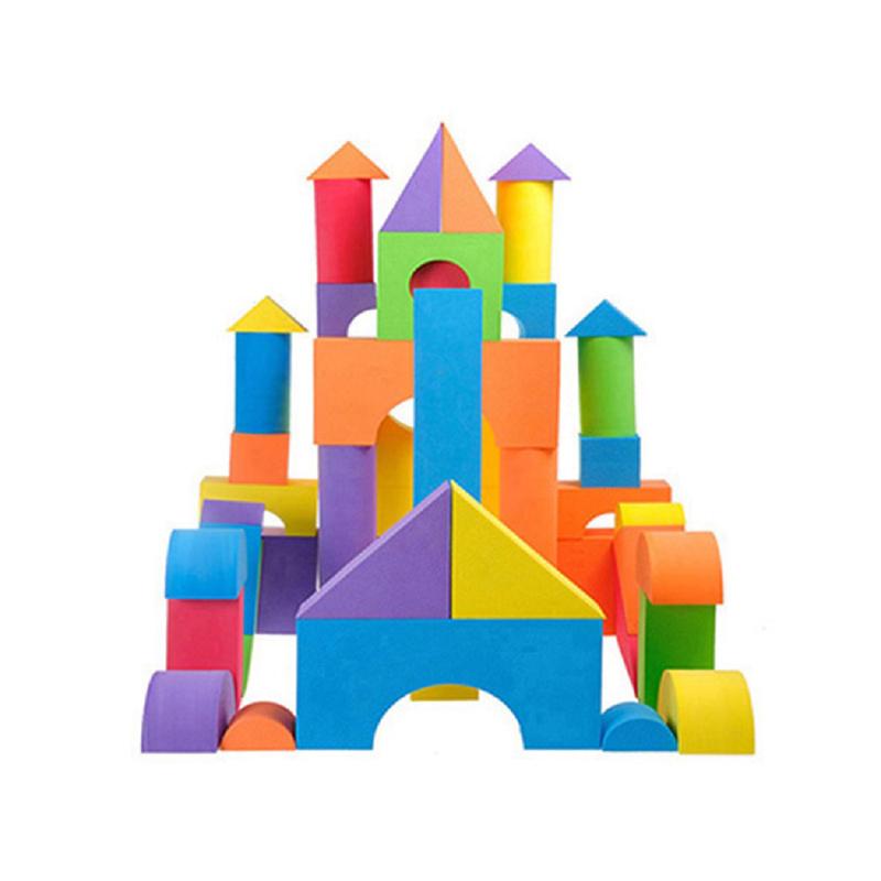 38 Pièces/Ensemble Éveil DIY Mousse Blocs de Construction Souples EVA Écologique Créativité Jouets Éducatifs pour Enfants