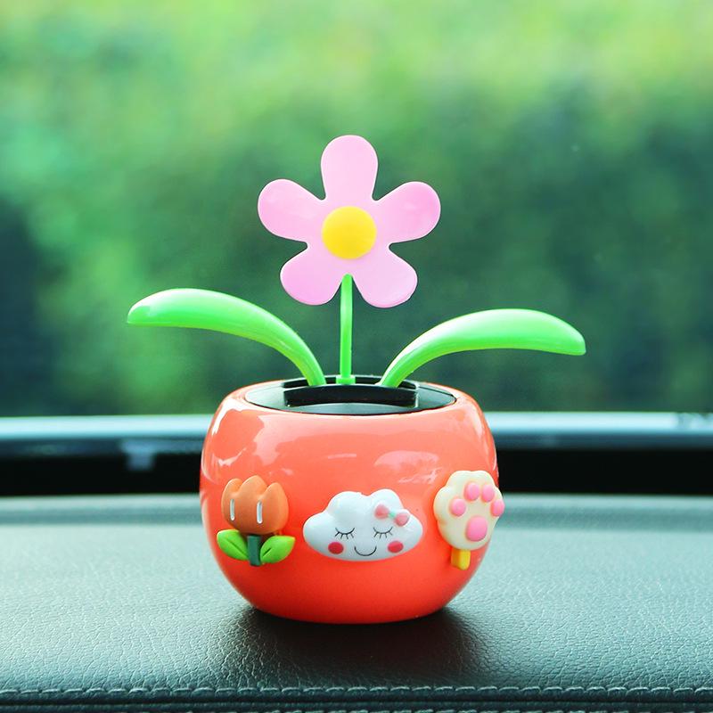 Solarbetriebenes Sonnenblumen Schüttelkopf Auto Ornament