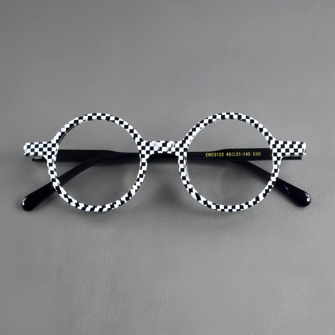 

Simple Retro Round Glasses Acetate Myopia Eyeglasses Anti-Blue Light Cylinder Lens Women Customizable Prescription Glasses Frame plastic demo lens