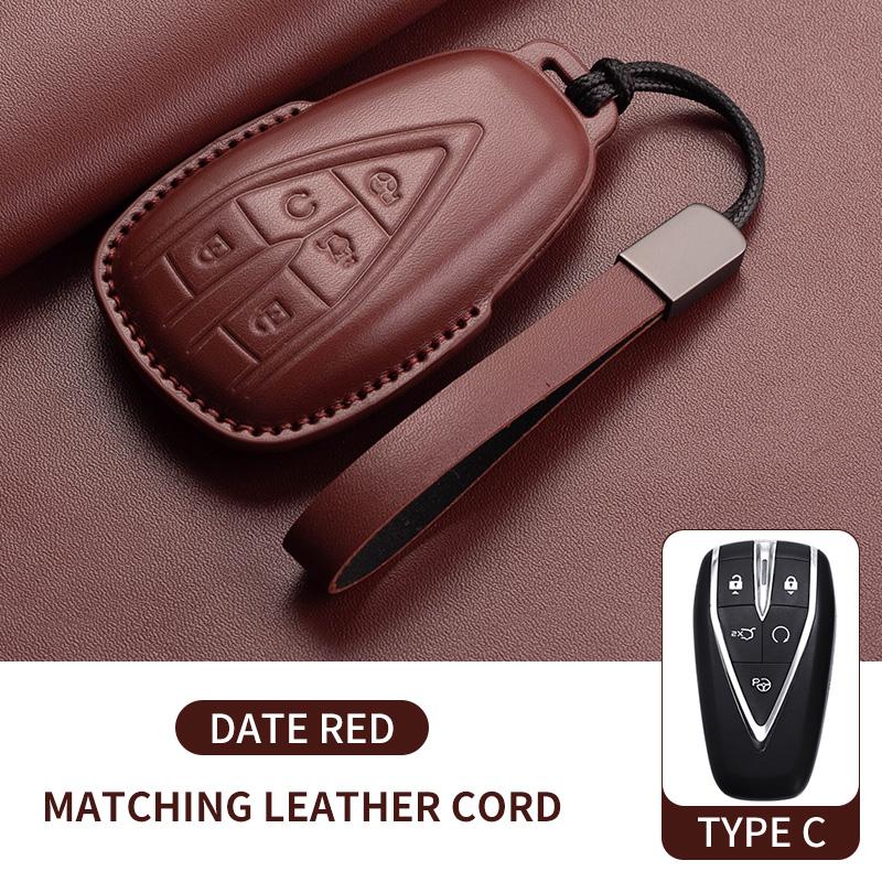 

3/4/5 Buttons Leather Car Remote Key Case Cover For Changan Unit Unik Cs35Plus Cs55 Plus Cs75 Plus Oshan X7 X5 Protector Bag