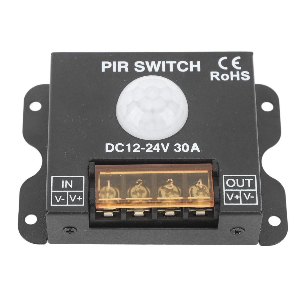 PIR Switch Motion Sensor LED Human Infrared Sensing Controller for Light Strip Outdoor DC12‑24V 30A