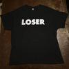 T-shirt z nadrukiem zespołu Sub Pop Loser z lat 90., wyblakły
