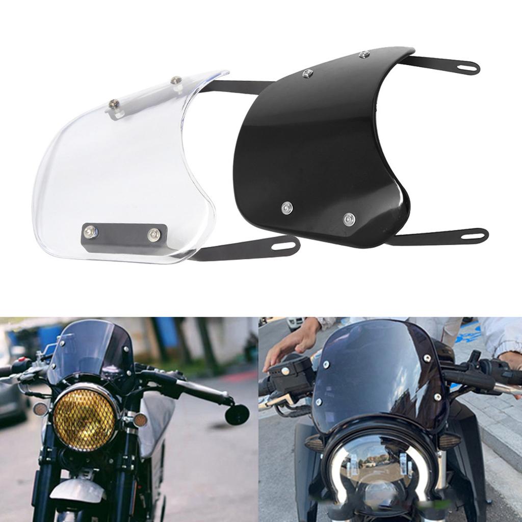 Clear Front Windshield Vintage Style Wind Deflector Stylish Motorcycle Headlight Wind Deflector Durable Fit for CG125