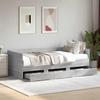 Daybed with Drawers without Mattress Grey Sonoma 75 x 190 cm