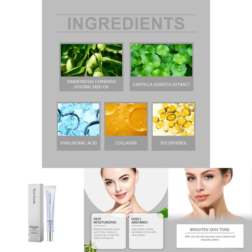 West Month Natural Moisturizing Bb Cream For Flawless Skin Hydration And Brightening Effects