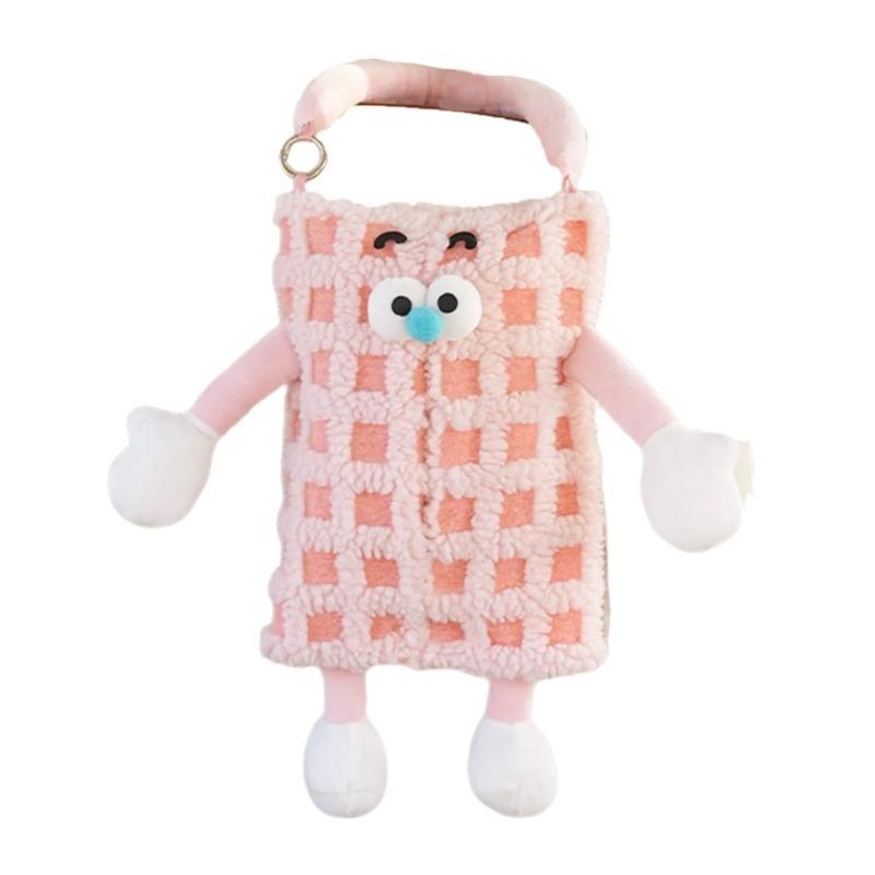652F Fashionable Lint Farbic Tissue Container Portable and Multifunctional Tissue Storage Case for Household Everyday Use