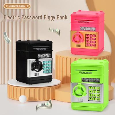 Dětská zábavná elektrická bankomatová pokladnička s kombinovaným zámkem