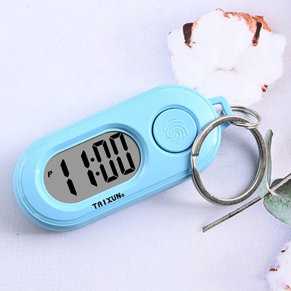 Oval Watch Electronic Watch Keyring Key Display Mini LED Digital Clock  Kids