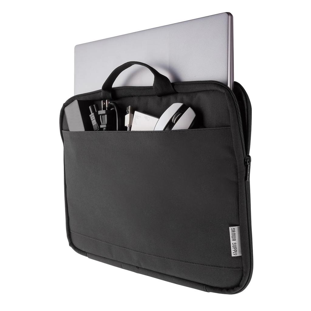 SANWA SUPPLY PC Inner Case with Handle (14-inch Wide) IN-GH14BK