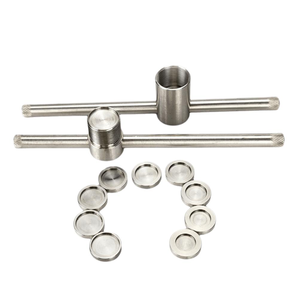 11PCS Threaded Billiard Cue Tip Shaper Stainless Steel Pool Cue Tip Compressor Cue Tip Shaping