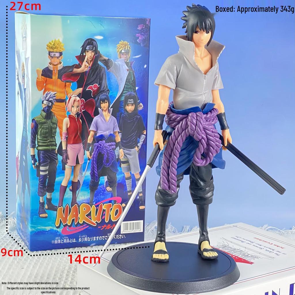 Naruto Anime Figures: Great Sword Kakashi, Uchiha Itachi, Sasuke, Minato, and Sakura