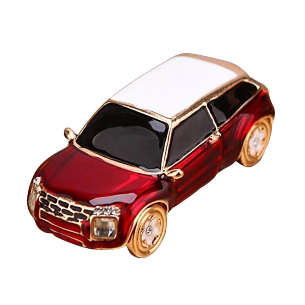 

Брелок с эмалевым покрытием для ключей, в виде легкового автомобильчика красный