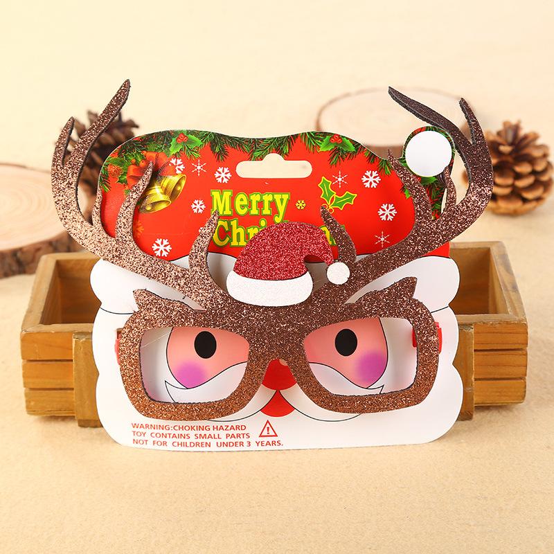 

Рождественская оправа для очков, Детские рождественские очки с рогами лося, Рождественский головной убор
