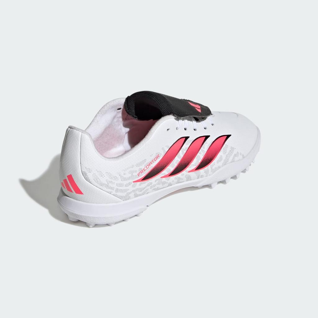 adidas Predator Club Fold-over Tongue Turf Football Boots Kids KJ6741 Kids' Performance Sports Shoes Cloud White / Solar Turbo / Core Black