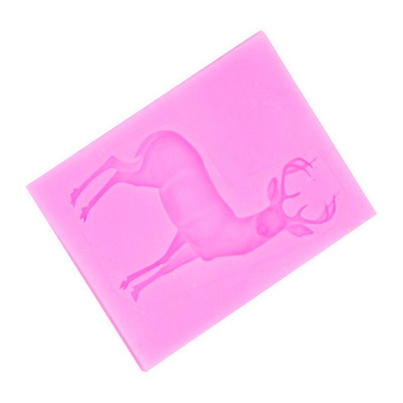 Uniwersalna silikonowa foremka z wzorem łosia, idealna do wzorów z cukru i czekolady