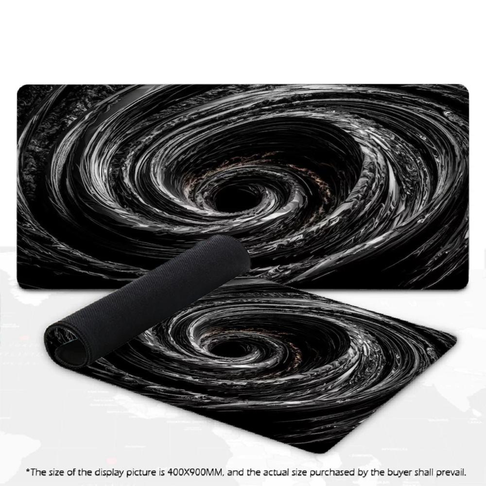 Space Mousepad XXL Monochrome Galaxy Vortex Deskpad Non‑Slip Rubber Starfield Art Pc Game Keyboard Mats Gamer Computer Desk Mats