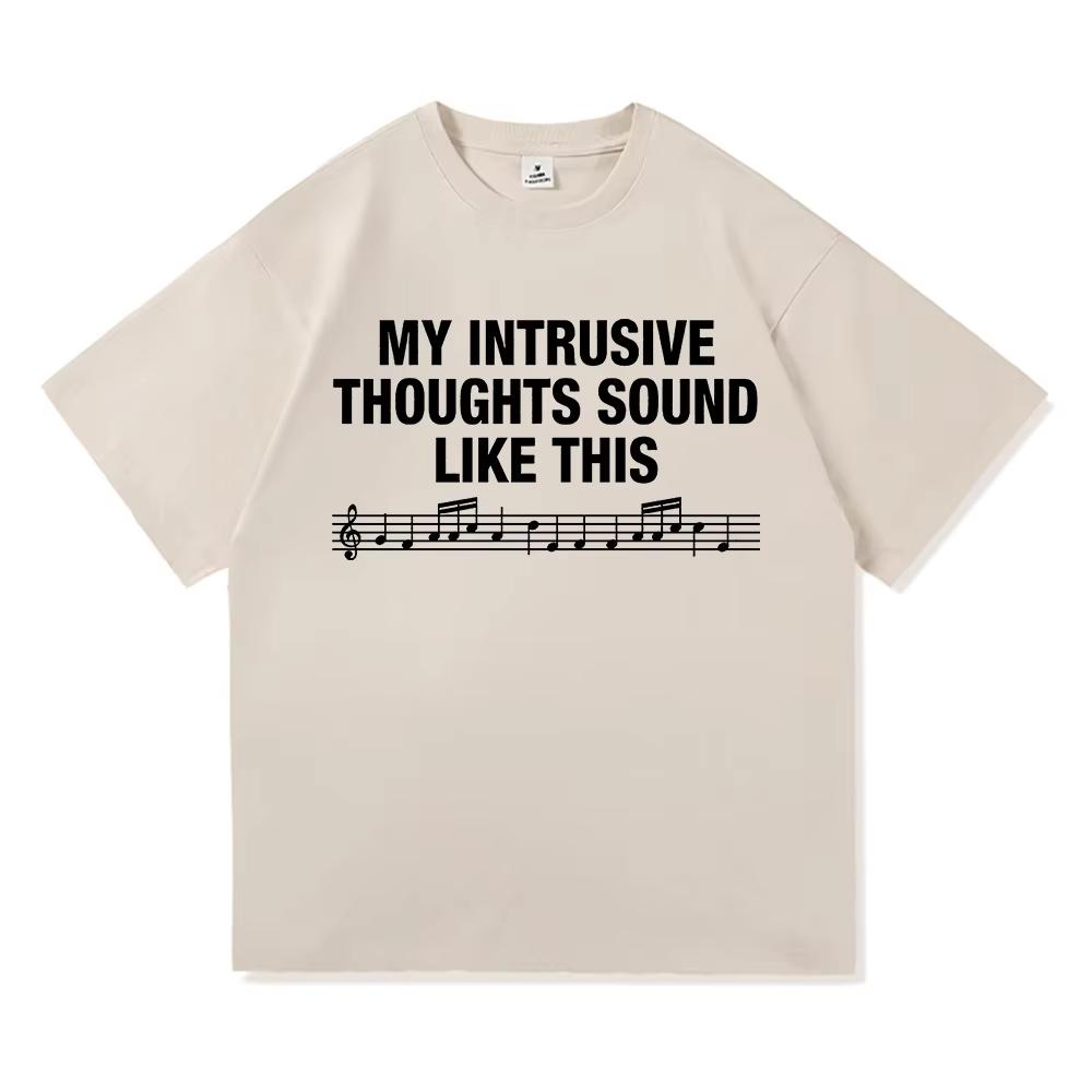 Unisex Letterprint Mijn Opdringerige Gedachten Klinken Zo T-shirt Hoge Kwaliteit Rosala Casual Mode Dagelijkse Top Zomer T-shirt