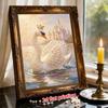 Frameless DIY Pearl Bead Painting Kit Elegant Swan Castle Pattern Creative Relaxing Craft Canvas Home Decor Adult Gift