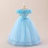 Blumenmädchen Prinzessin Kleid Für Hochzeiten Sommer Kind Formale Bogen Langes Kleid Für Schule Abend Party Kinder Kleider ALP-0031