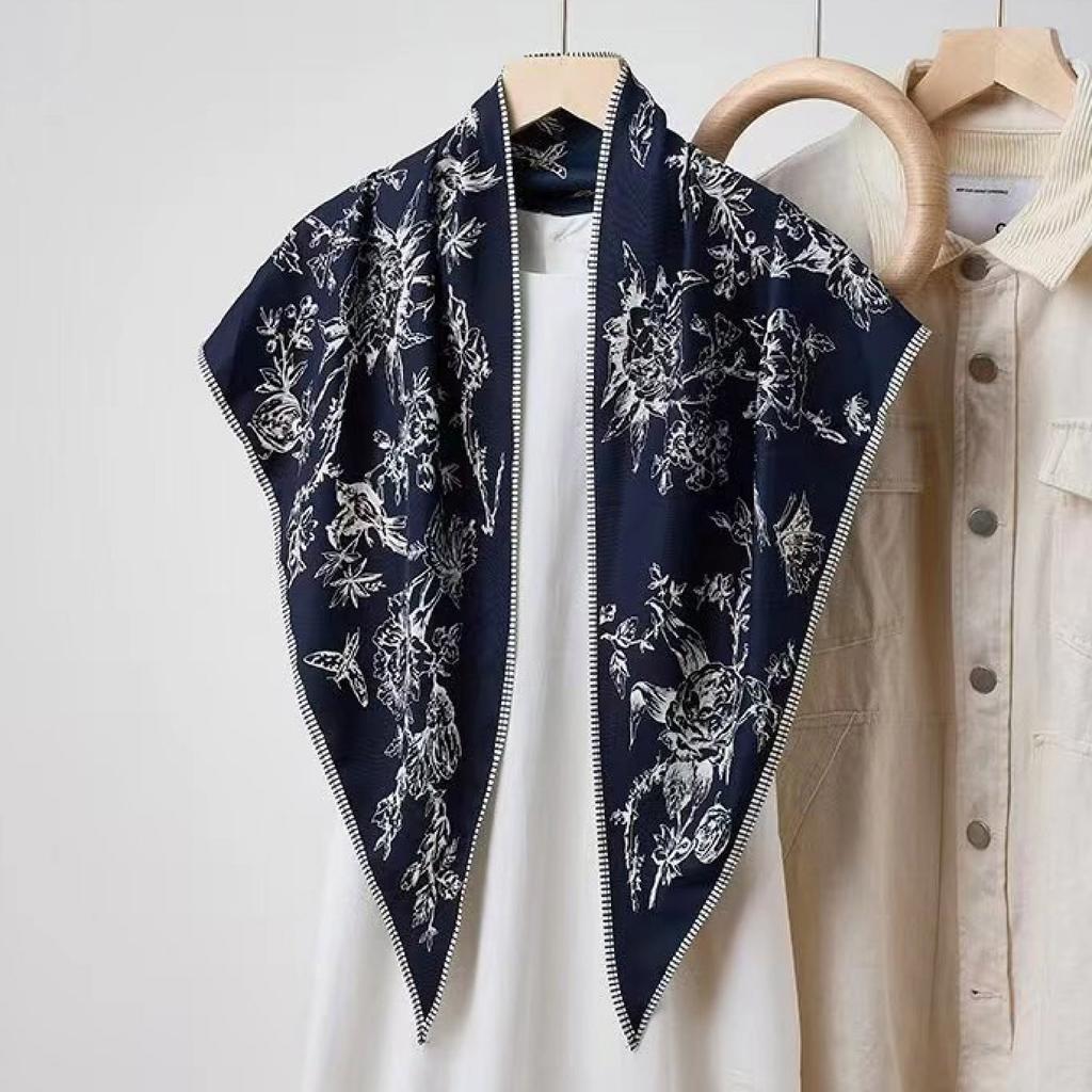 Waist Accessories Triangle Silk Scarf Waist Seal Women'S Decoration With Dress Waist Belt Accessories Scarf Vintage Polka Dots