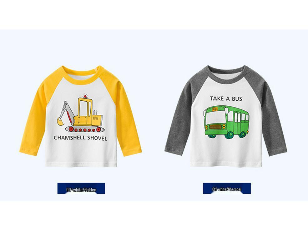 Koszulka dziecięca z długim rękawem na jesień 2024 - styl koreański