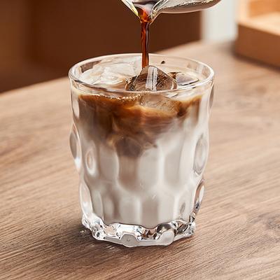 260ml Coffee Cups Elegant Glass Glasses Kitchen and Home Drinkware Water Bottles Teaware Camping Tumbler Transparent Vintage Cup