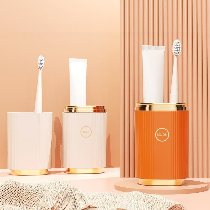 Portable Travel Toothbrush Holder Leakproof Design Elegant Striped Perfect For Camping Business Trips