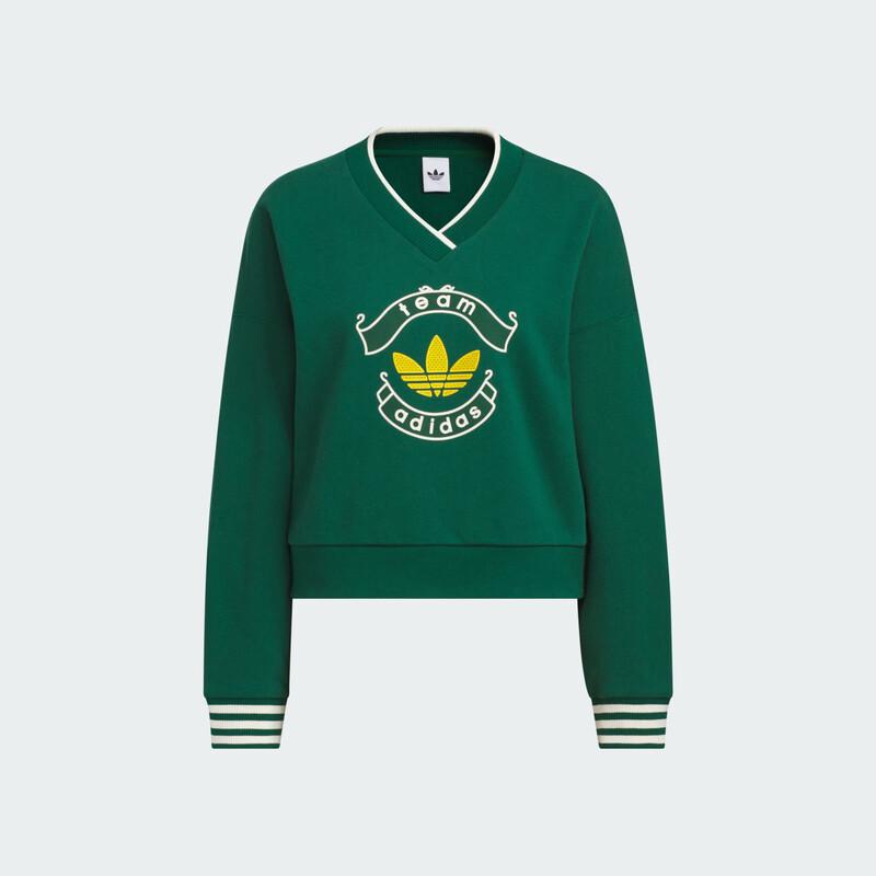 Adidas Originals Women's V-Neck Fleece Sweatshirt