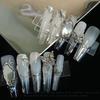 10 Pcs/Set 3D Bows Nails Charms Sparkling Butterfly Nails Charms Alloy Manicure Supplies Nails Art Decorations for Women