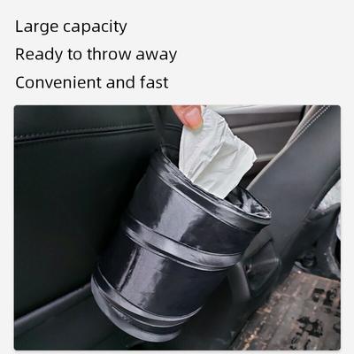 Poubelle de voiture portable durable pliable à suspendre pour siège de voiture, sac de rangement en tissu Oxford, 1 pièce