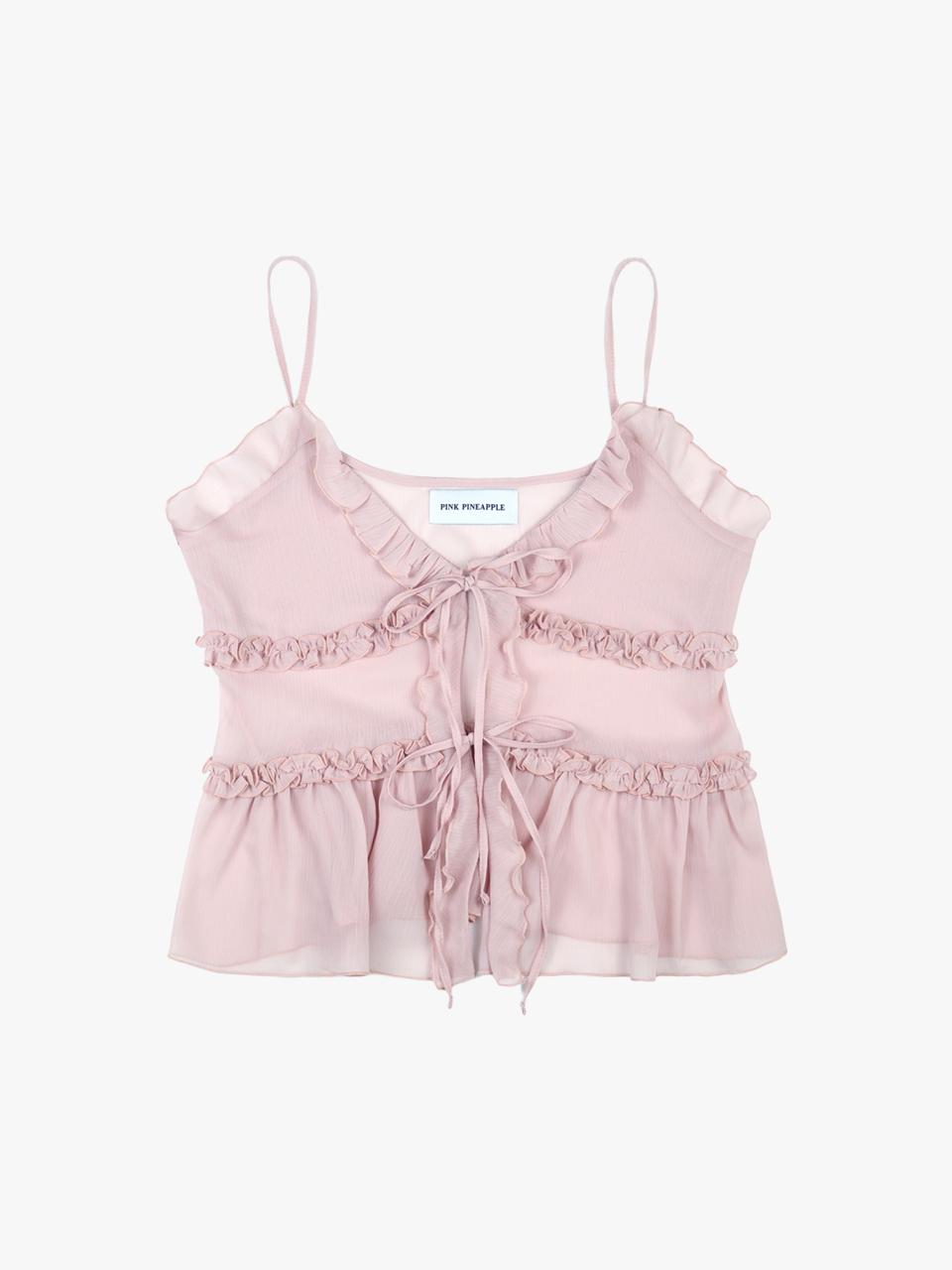 Pink Pineapple Lovely Frill Bustier_Pink Pink/Free