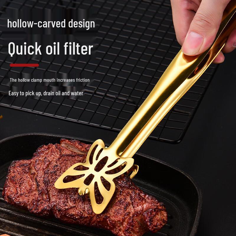 Stainless Steel Butterfly BBQ Tongs